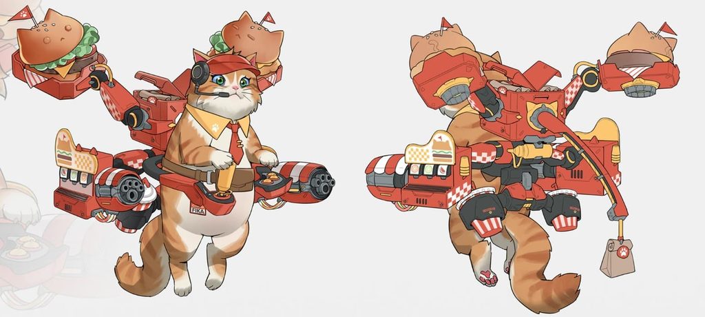 Fast Food Jetpack Cat is a skin contest winner and one of her funniest designs yet. Image Credits: Ice T, Blizzard