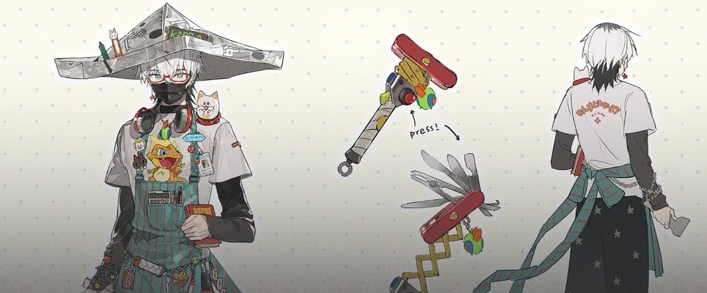 Hobbyworld Mizuki is your everyday craft store worker, but cooler. He won the Overwatch skin contest after AI art pieces were disqualified. Image Credits: 我真的好想食辣翅, Blizzard