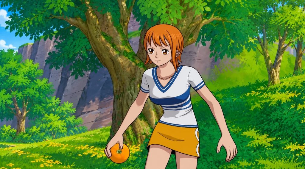 The Nami Fortnite x One Piece Skin. Image Credits: HYPEX, Epic Games